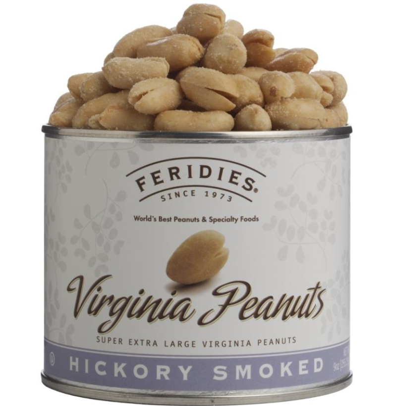 Can of Feridies Hickory Smoked Peanuts at Perry's in Provincetown, MA