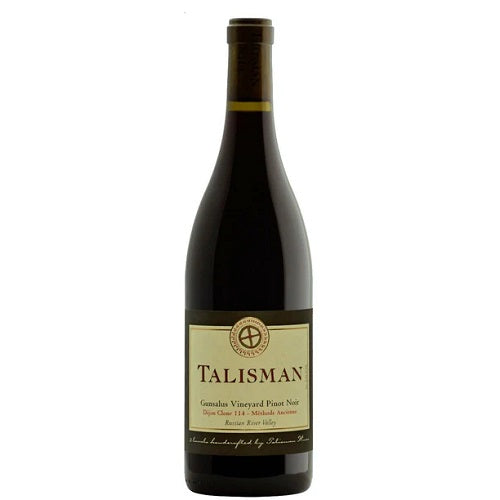 A bottle of Talisman pinot noir, available at our Provincetown wine store, Perry's.